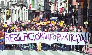 Manifestación en Burgos a favor da regulación da Enxeñaría en Informática