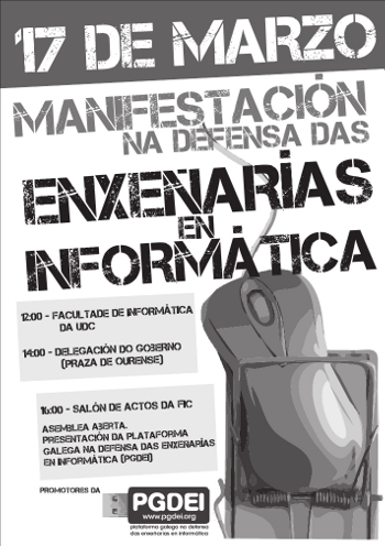Cartel da manifestación da Coruña 17M